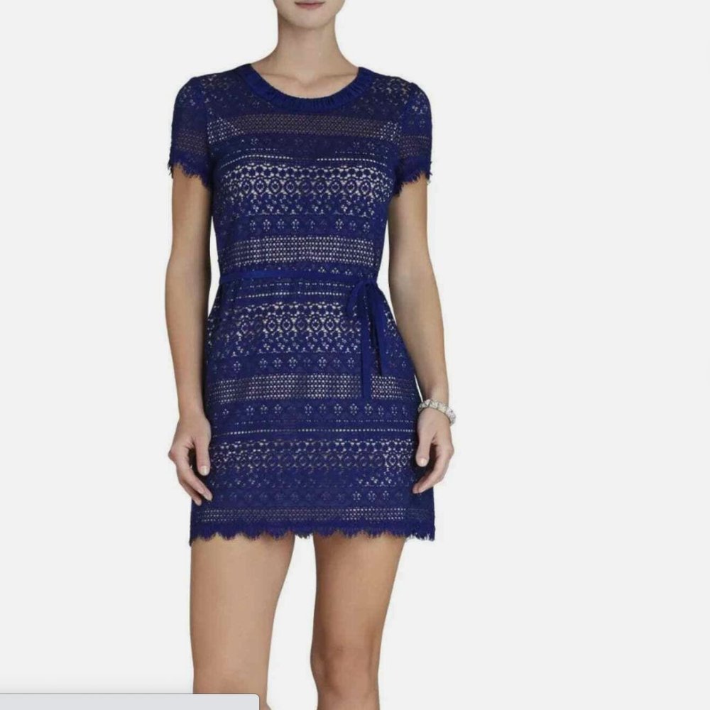 Blue Lace Mini Dress